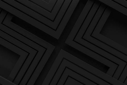 black vintage retro pattern background line 3d rendering