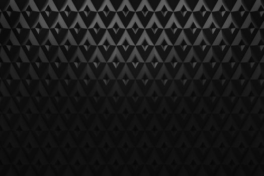 abstract black diamond triangle pattern background 3d rendering