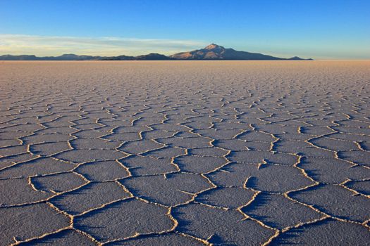 Salar de Uyuni, salt lake, is largest salt flat in the world, altiplano, Bolivia, South America