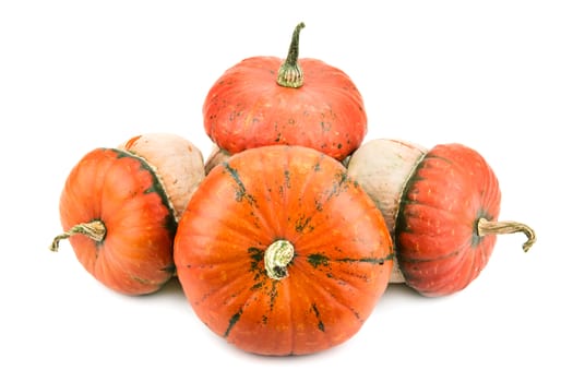 ripe pumpkin isolated on white background