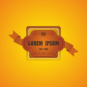 retro exclusive label theme vector art illustration