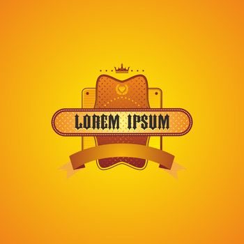 retro exclusive label theme vector art illustration