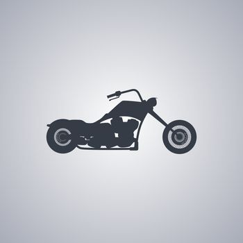 classic chopper motorcycle theme vector art illustration