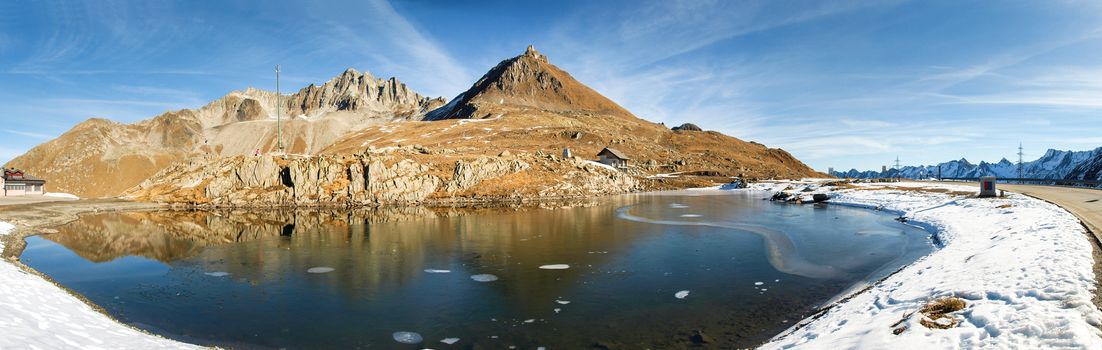 Nufenenpass, Switzerland: Bedretto Valley and the Nufenen pass with residual snow