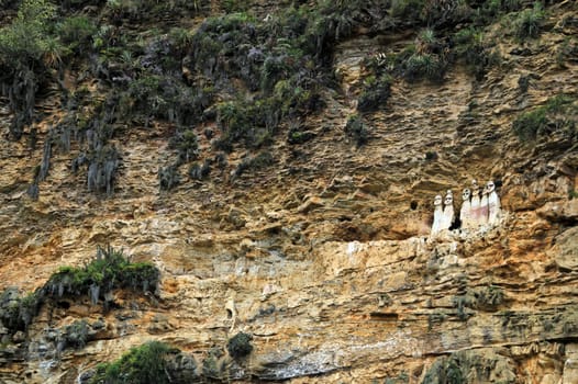 The sarkophage of Karajila in the peruvian mountains. Pre Inca culture.