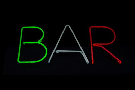 The written bar with italian flag colours