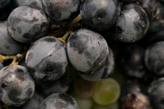 Grapes white and dark close up background