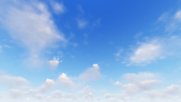 Cloudy blue sky abstract background, blue sky background with tiny clouds, 3d rendering

