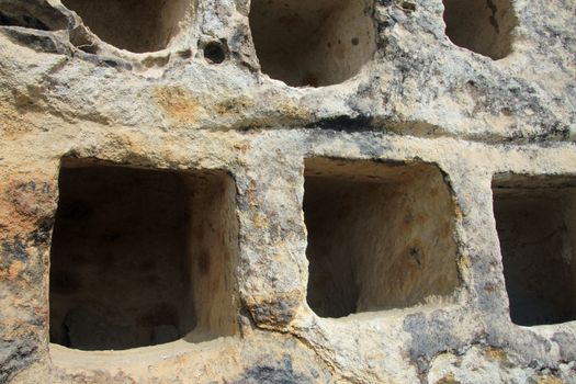 The Ventanillas de Combaya are an old pre inca cemetry in the mountains of northern Peru near Cajamarca.