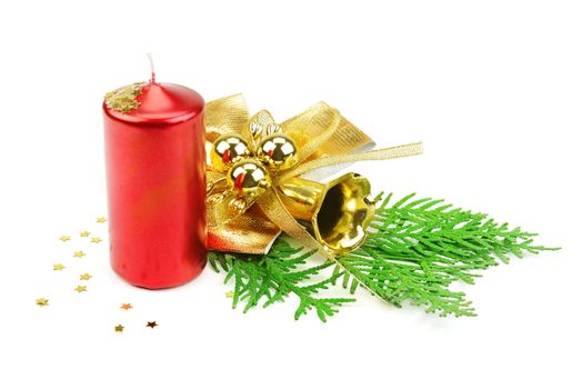 Christmas decorations,  candle and fir