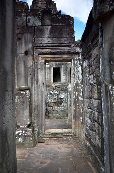 Ancient Bayon Temple At Angkor Wat, Siem Reap, Cambodia