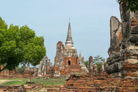 Ruined Old Temple of Ayutthaya, Thailand