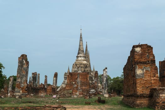 Ruined Old Temple of Ayutthaya, Thailand