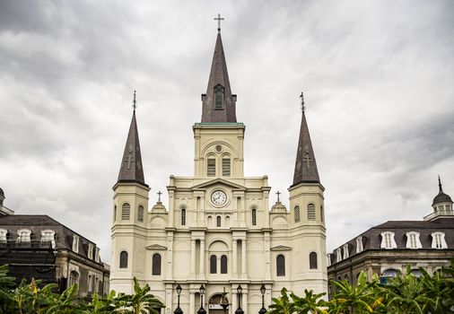 Saint Louis Cathedral in the French Quarter in New Orleans, Louisiana.