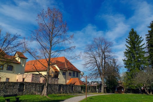 NEUENBUERG, GERMANY, April 07 2015: Castle in Neuenbuerg near Pforzheim, Black Forest Germany