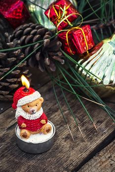 Retro Christmas decorations and toys for the Christmas season