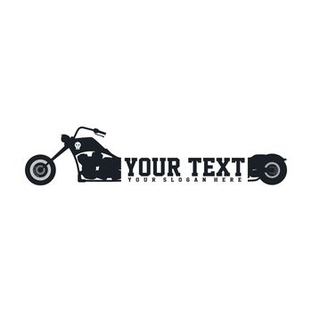 classic chopper motorcycle theme vector art illustration