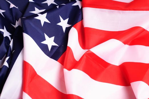 Defocussed American flag, blurred background, a template