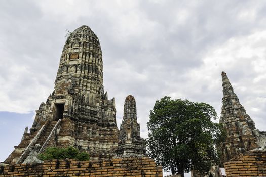 Old Beautiful Thai Temple Wat Chai Wattanaram, Ayutthaya Historical Park, Thailand