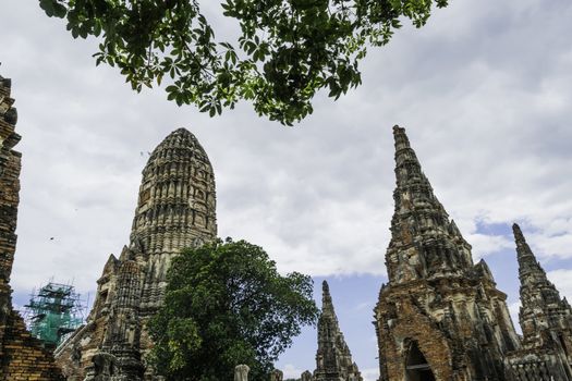 Old Beautiful Thai Temple Wat Chai Wattanaram, Ayutthaya Historical Park, Thailand