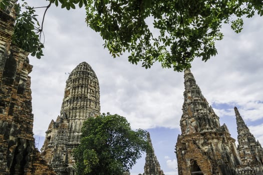 Old Beautiful Thai Temple Wat Chai Wattanaram, Ayutthaya Historical Park, Thailand