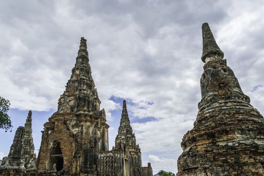 Old Beautiful Thai Temple Wat Chai Wattanaram, Ayutthaya Historical Park, Thailand