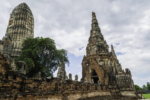 Old Beautiful Thai Temple Wat Chai Wattanaram, Ayutthaya Historical Park, Thailand