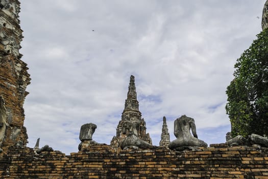 Old Beautiful Thai Temple Wat Chai Wattanaram, Ayutthaya Historical Park, Thailand