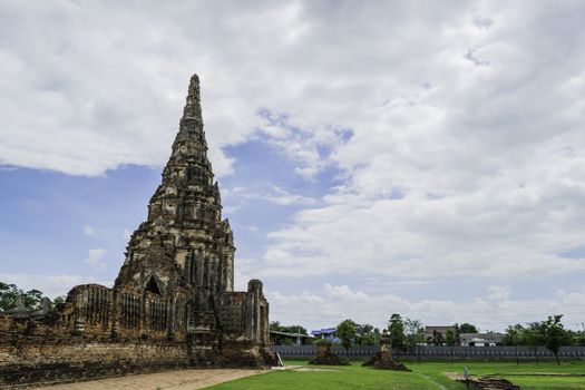 Old Beautiful Thai Temple Wat Chai Wattanaram, Ayutthaya Historical Park, Thailand