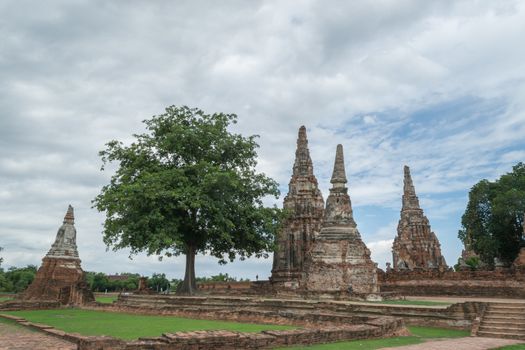 Ruined Old Temple of Ayutthaya, Thailand