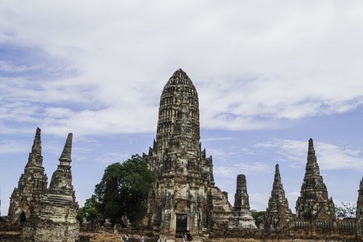 Old Beautiful Thai Temple Wat Chai Wattanaram, Ayutthaya Historical Park, Thailand