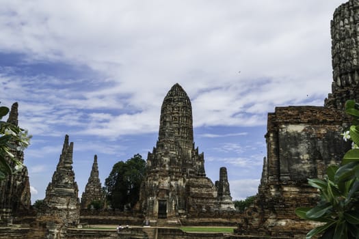 Old Beautiful Thai Temple Wat Chai Wattanaram, Ayutthaya Historical Park, Thailand