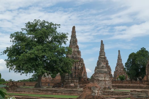 Ruined Old Temple of Ayutthaya, Thailand