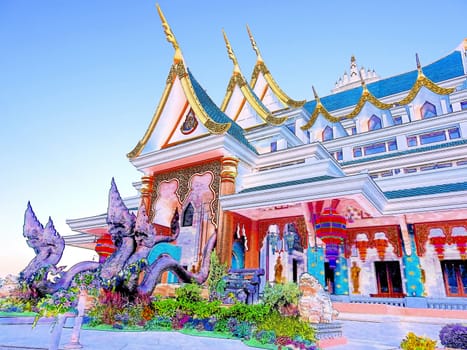 Temple wat pa phukon udonthani in thailand.