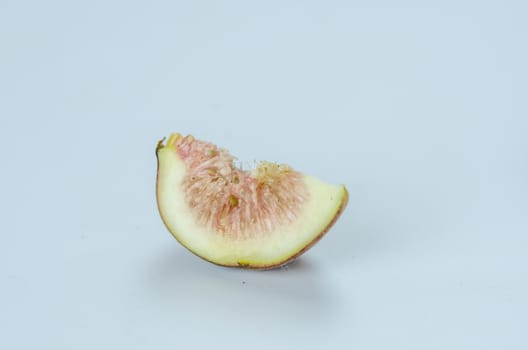 sliced fresh figs fruit on white background
