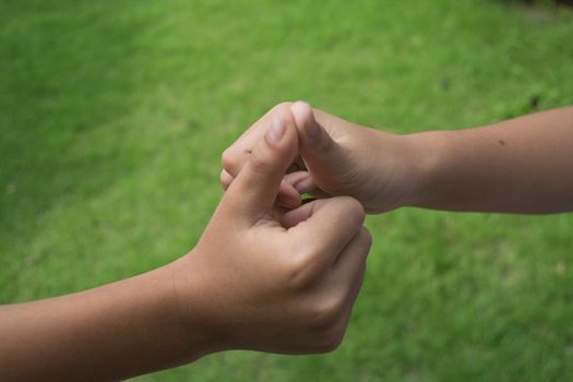 children holding hands