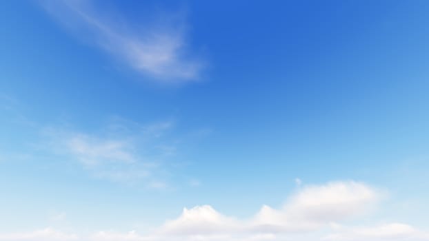 Cloudy blue sky abstract background, blue sky background with tiny clouds, 3d rendering

