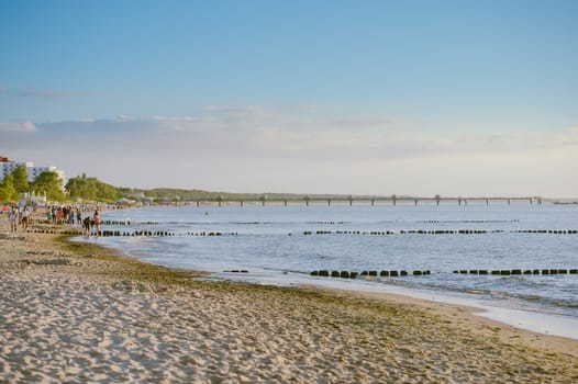beach and Baltic Sea in summer time