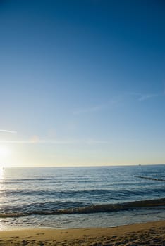 beach and Baltic Sea in summer time