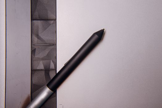 Graphic tablet with pen for illustrators and designers