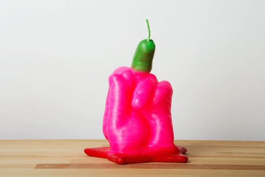 hand-play. Wax Hand. Hand shaped candle. Wax hand mold