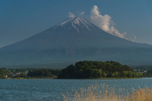 Fuji mountain on kawaguchiko lake, Japan