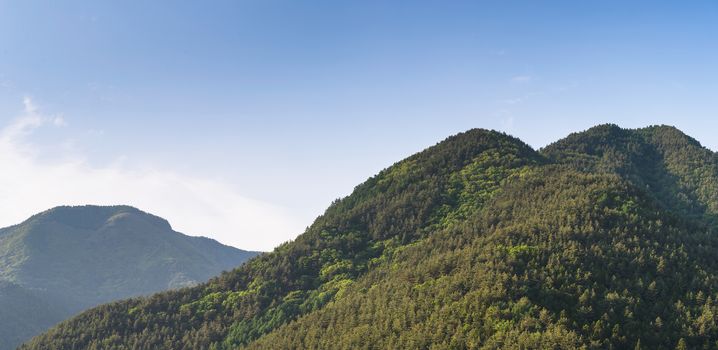 Mountain with blue sky