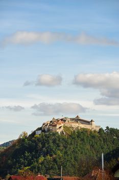 Rasnov, Brasov, Transylvania, Romania - 21th October 2016: Look to Medieval saxon fortress Rosenau