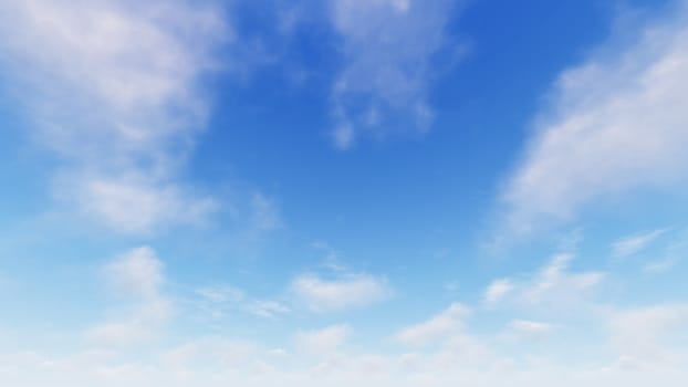 Cloudy blue sky abstract background, blue sky background with tiny clouds, 3d rendering

