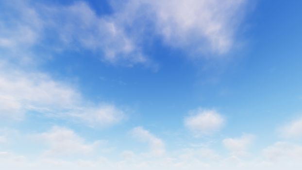 Cloudy blue sky abstract background, blue sky background with tiny clouds, 3d rendering

