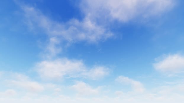 Cloudy blue sky abstract background, blue sky background with tiny clouds, 3d rendering

