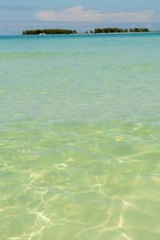 Clear water of Cayo Guillermo beach, Cuba