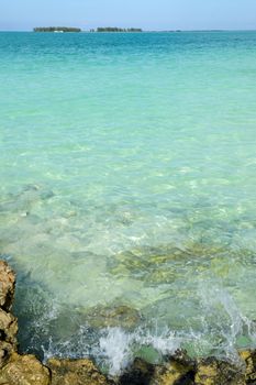 Clear water of Cayo Guillermo beach, Cuba