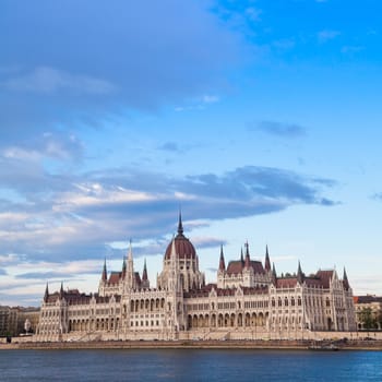 The Hungarian Parliament Building, a notable landmark of Hungary and a popular tourist destination of Budapest.